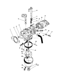 Carburetor Assembly Diagram and Parts List for 20626C 6000001-6999999 - 1986 Toro Lawn Mower