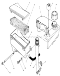 Air Cleaner and Fuel Tank Diagram and Parts List for 20626C 7000001-7999999 - 1987 Toro Lawn Mower