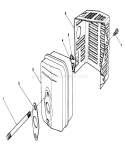 Muffler Assembly Diagram and Parts List for 20627C 7000001-7999999 - 1987 Toro Lawn Mower