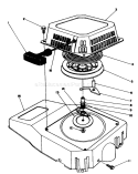 Recoil Assembly Diagram and Parts List for 20627C 7000001-7999999 - 1987 Toro Lawn Mower