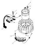 Magneto & Flywheel Assembly Diagram and Parts List for 20628C 6000001-6999999 - 1986 Toro Lawn Mower