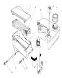 Air Cleaner and Fuel Tank Diagram and Parts List for 20628C 8000001-8999999 - 1988 Toro Lawn Mower