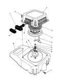 Recoil Assembly Diagram and Parts List for 20628C 8000001-8999999 - 1988 Toro Lawn Mower