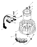 Magneto & Flywheel Assembly Diagram and Parts List for 20629C 6000001-6999999 - 1986 Toro Lawn Mower