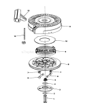 Rewind Starter Diagram and Parts List for 20632 9000001-9999999 - 1989 Toro Lawn Mower