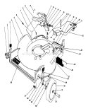 Housing Assembly Diagram and Parts List for 20632 9000001-9999999 - 1989 Toro Lawn Mower