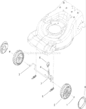 Front Axle Assembly Diagram and Parts List for 20638 270L00001-270L99999 - 2007 Toro Lawn Mower