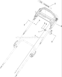 Handle and Cable Assembly Diagram and Parts List for 20638 270L00001-270L99999 - 2007 Toro Lawn Mower