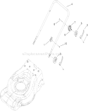 Lower Handle Assembly Diagram and Parts List for 20638 270L00001-270L99999 - 2007 Toro Lawn Mower
