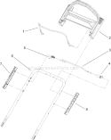 Upper Handle Assembly Diagram and Parts List for 20637 270K00001-270K99999 - 2007 Toro Lawn Mower