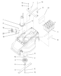 Motor, Batteries and Blade Assembly Diagram and Parts List for 20648 89000001-89999999 - 1998 Toro Lawn Mower