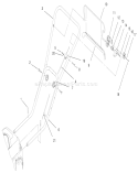 Handle and Controls Assembly Diagram and Parts List for 20649 7900001-7999999 - 1997 Toro Lawn Mower