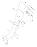 Handle and Controls Assembly Diagram and Parts List for 20650 99000001-99999999 - 1999 Toro Lawn Mower