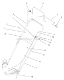 Handle and Controls Assembly Diagram and Parts List for 20651 200000001-200999999 - 2000 Toro Lawn Mower