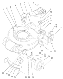 Part Location Diagram of 100-1179-03 Toro Baffle-Front
