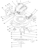 Engine and Blade Assembly Diagram and Parts List for 20651 9900001-9999999 - 1999 Toro Lawn Mower