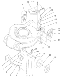 Housing and Bracket Assembly Diagram and Parts List for 20652 210000435-210999999 - 2001 Toro Lawn Mower