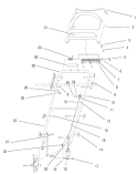 Handle and Controls Assembly Diagram and Parts List for 20653 200000001-200999999 - 2000 Toro Lawn Mower