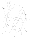 Rear Bagger Discharge Chute Assembly Diagram and Parts List for 20653 200000001-200999999 - 2000 Toro Lawn Mower