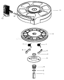 Recoil Starter Diagram and Parts List for 20653 200000001-200999999 - 2000 Toro Lawn Mower
