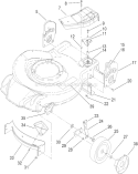 Housing Assembly Diagram and Parts List for 20654 260000001-260999999 - 2006 Toro Lawn Mower