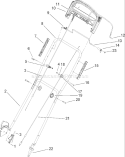 Handle and Control Assembly Diagram and Parts List for 20654 270000001-270999999 - 2007 Toro Lawn Mower