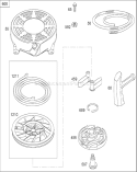 Starter Assembly Diagram and Parts List for 20654 270000001-270999999 - 2007 Toro Lawn Mower