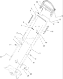 Handle Assembly Diagram and Parts List for 20655 270000001-270999999 - 2007 Toro Lawn Mower