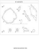 Engine Gasket Set Diagram and Parts List for 20068 280000001-280999999 - 2008 Toro Lawn Mower