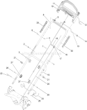 Handle Assembly Diagram and Parts List for 20655 290000001-290999999 - 2009 Toro Lawn Mower