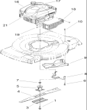 Engine and Blade Assembly Diagram and Parts List for 20655 250000001-250999999 - 2005 Toro Lawn Mower