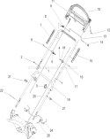 Handle Assembly Diagram and Parts List for 20655 250000001-250999999 - 2005 Toro Lawn Mower