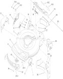 Deck, Side Chute and Rear Door Assembly Diagram and Parts List for 20656 260000001-260999999 - 2006 Toro Lawn Mower
