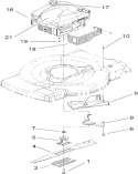 Engine and Blade Assembly Diagram and Parts List for 20656 270000001-270999999 - 2007 Toro Lawn Mower