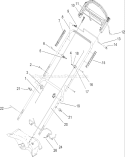 Handle Assembly Diagram and Parts List for 20656 270000001-270999999 - 2007 Toro Lawn Mower