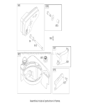 Muffler and Fuel Tank Diagram and Parts List for 20655 250000001-250999999 - 2005 Toro Lawn Mower