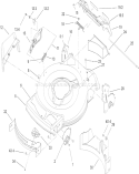 Deck, Side Chute and Rear Door Assembly Diagram and Parts List for 20656 270000001-270999999 - 2007 Toro Lawn Mower