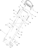 Handle Assembly Diagram and Parts List for 20656 280000001-280999999 - 2008 Toro Lawn Mower