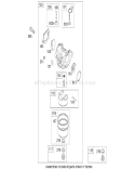 Carburetor Assembly Diagram and Parts List for 20658 290000001-290999999 - 2009 Toro Lawn Mower