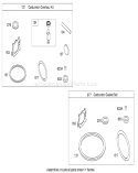 Carburetor Overhaul Kit Diagram and Parts List for 20092C 280000001-280999999 - 2008 Toro Lawn Mower