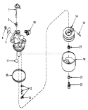 Carburetor Diagram and Parts List for 20660 4000001-4999999 - 1974 Toro Lawn Mower