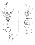 Carburetor Diagram and Parts List for 20660 5000001-5999999 - 1975 Toro Lawn Mower