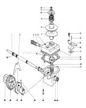 Gear Case Assembly Diagram and Parts List for 20660 5000001-5999999 - 1975 Toro Lawn Mower