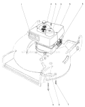Part Location Diagram of 46-3671 Toro Engine Shroud Assembly