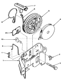 Rewind Starter Diagram and Parts List for 20672 4000001-4999999 - 1984 Toro Lawn Mower