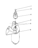 Starter Motor Diagram and Parts List for 20673 6000001-6999999 - 1976 Toro Lawn Mower