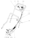 Handle Assembly Diagram and Parts List for 20562 7000001-7999999 - 1977 Toro Lawn Mower
