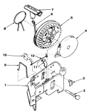 Starter Assembly Diagram and Parts List for 20674 3000001-3999999 - 1983 Toro Lawn Mower