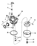 Carburetor Diagram and Parts List for 20675 4000001-4999999 - 1984 Toro Lawn Mower