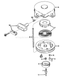 Rewind Starter Diagram and Parts List for 20675 4000001-4999999 - 1984 Toro Lawn Mower